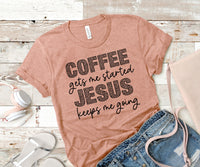 Coffee and Jesus Adult Screen Print Transfer