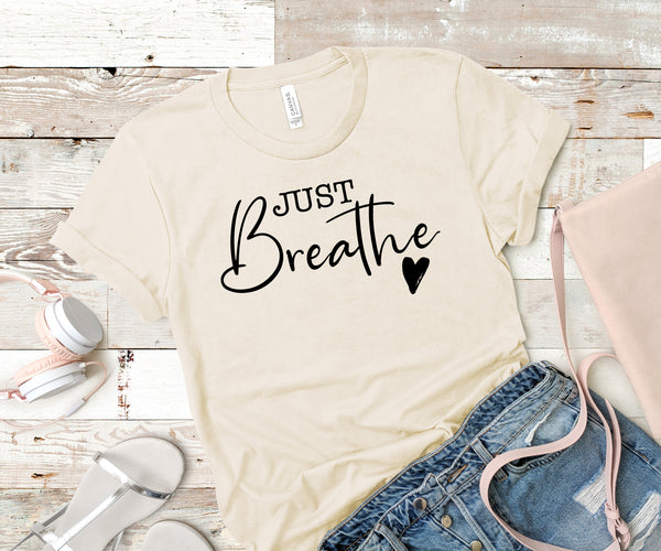 Just Breathe Screen Print Transfer