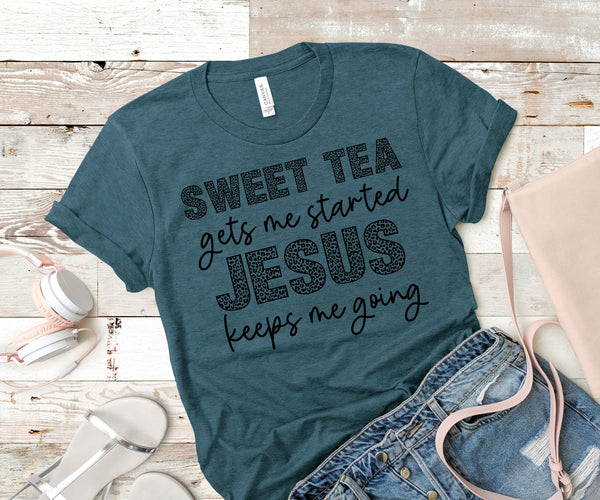 Sweet Tea and Jesus Adult Screen Print Transfer