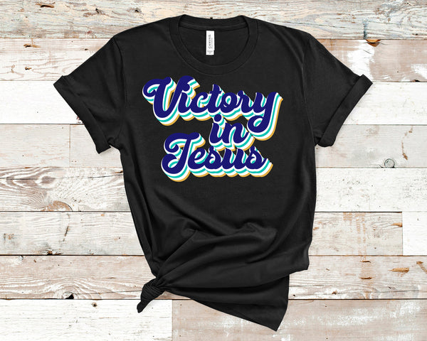 Victory in Jesus Full Color High Heat Screen Print Transfer