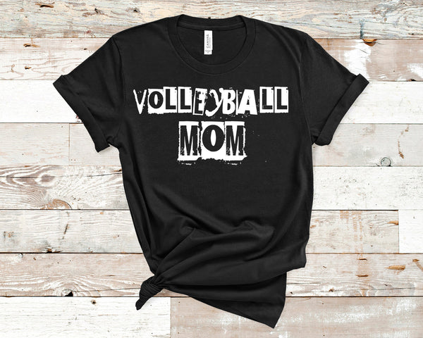 Volleyball Mom White Screen Print Transfer