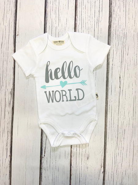 Hello World Infant Screen Print Transfer