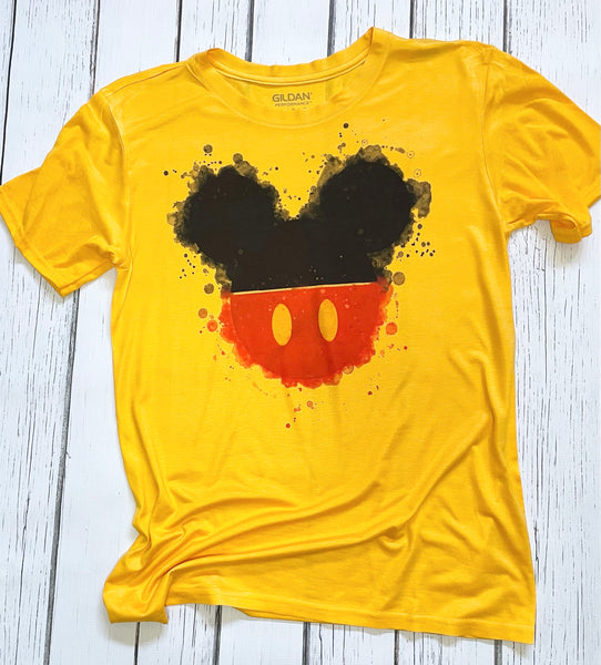 Watercolor Mickey Head Sublimation Print